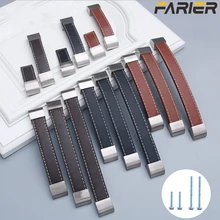 Zinc Alloy Handmade Leather Handle Modern European Style Soft Simple Door Cabinet Drawer Kitchen Cabinet Wardrobe Hardware 
Zinc Alloy Handmade Leather Handle Modern European Style Soft Simple Door Cabinet Drawer Kitchen Cabinet Wardrobe Hardware