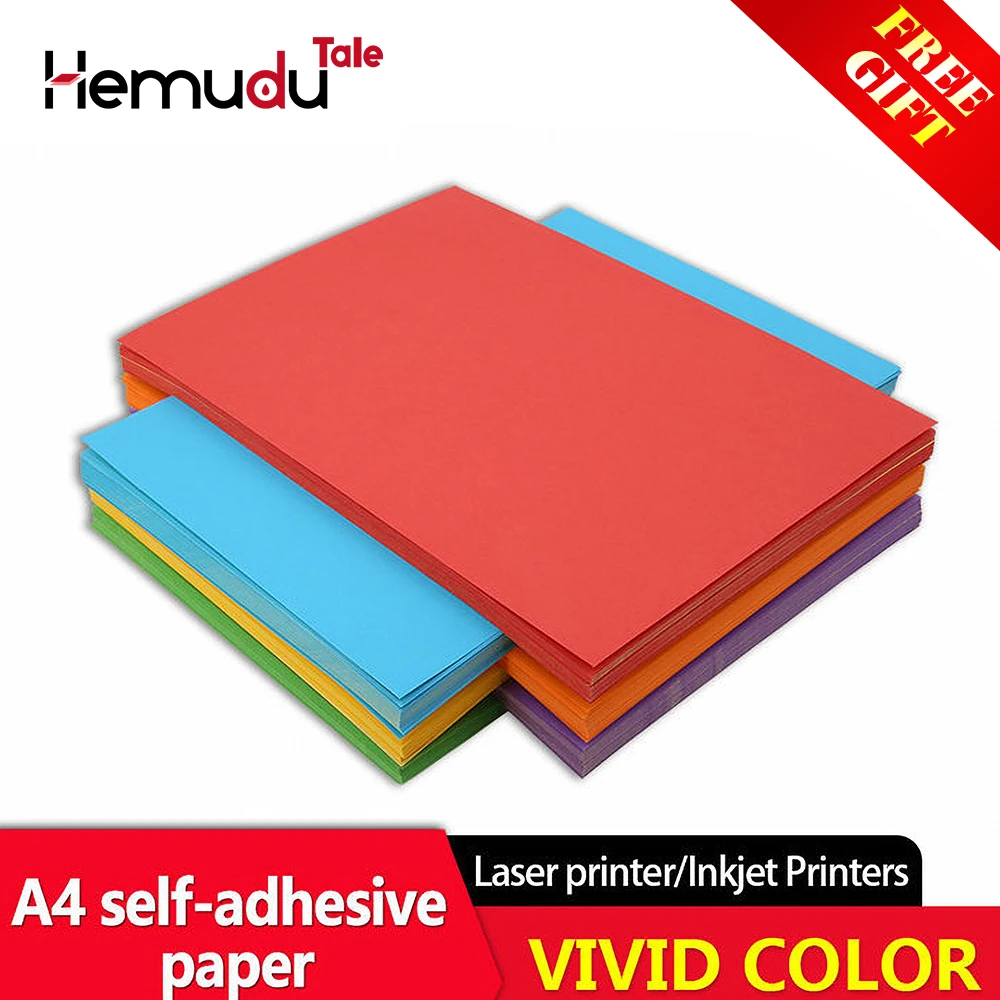 100sheets A4 Self-Adhesive Paper Colorful Label Paper Inkjet Printing for Kindergarten Students DIY Sticker Paper
100sheets A4 Self-Adhesive Paper Colorful Label Paper Inkjet Printing for Kindergarten Students DIY Sticker Paper