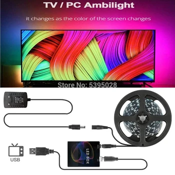 5V WS2812B USB LED Strip Light 5050 RGB Dream Color Ambilight Kit for HDTV Desktop PC Screen Background Lighting 1M 2M 3M 4M 5M
5V WS2812B USB LED Strip Light 5050 RGB Dream Color Ambilight Kit for HDTV Desktop PC Screen Background Lighting 1M 2M 3M 4M 5M