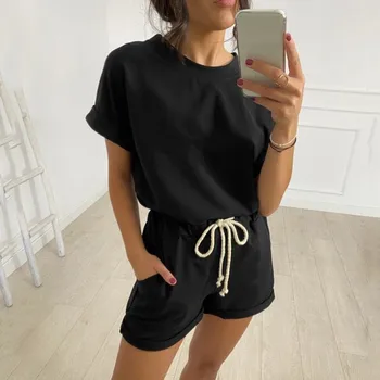 Women Set Summer Solid Short Sleeve Top Shirt Loose And Biker Shorts Casual Two Piece Set Streetwear Outfits Tracksuits Shorts
Women Set Summer Solid Short Sleeve Top Shirt Loose And Biker Shorts Casual Two Piece Set Streetwear Outfits Tracksuits Shorts