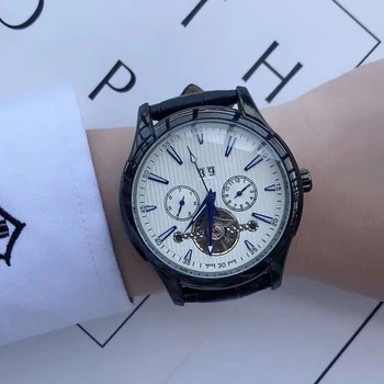 Black case Skeleton luxury men Automatic mechanical self-wind watch Glass open back 44mm 1:1 leather strap AAA quality 
Black case Skeleton luxury men Automatic mechanical self-wind watch Glass open back 44mm 1:1 leather strap AAA quality