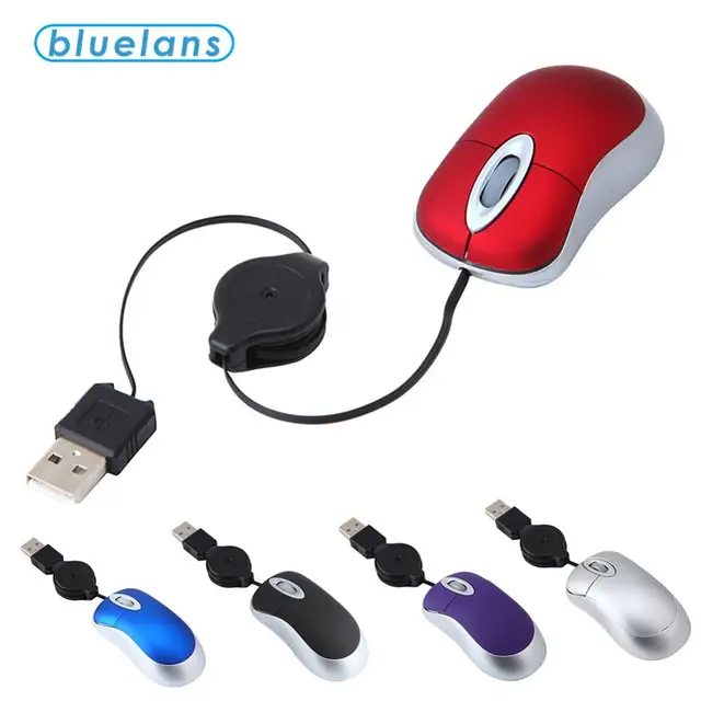 Souris d'ordinateur télescopique créative pour filles mignonnes, 3 prédire, 80% ug I, ordinateur portable, USB, câble rétractable, optique, mini souris filaire, 1600 de réduction, nouveau 2