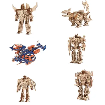 Wooden Transformation Robot 3D Simulation Stereo Assembly DIY Model Kit Children's Favorite Puzzle Interactive Toy Birthday Gift
Wooden Transformation Robot 3D Simulation Stereo Assembly DIY Model Kit Children's Favorite Puzzle Interactive Toy Birthday Gift