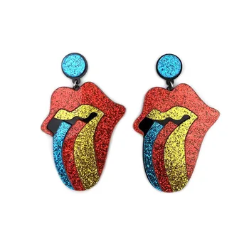 Fashion Colorful Shiny Long Tongue Acrylic Earrings for Women Exaggerated Cool Punk Geometric Red Month Dangle Earrings Brincos 
Fashion Colorful Shiny Long Tongue Acrylic Earrings for Women Exaggerated Cool Punk Geometric Red Month Dangle Earrings Brincos