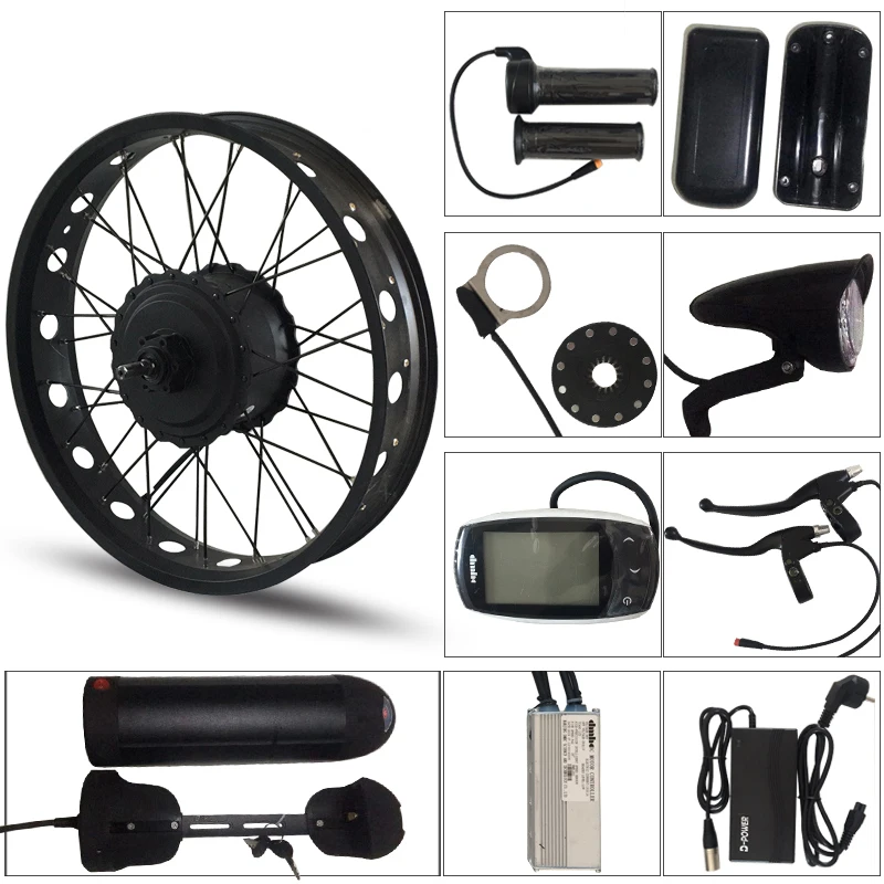 Cheap E Bike Electric Bikes Kit Motor Wheel 36V 350 W 2.0*4.0 inch Electric Bicycle 10 AH Conversion Kit ebike mountain fat speed bike 2