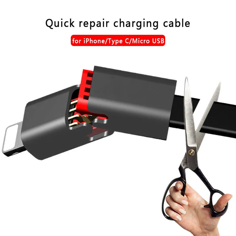 Quick Repairable Charger Data Cable USB Renewable Cable with Data Synchronization for Micro USB Type-C Reusable Cable for iPhone
Quick Repairable Charger Data Cable USB Renewable Cable with Data Synchronization for Micro USB Type-C Reusable Cable for iPhone