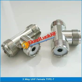 UHF 3 Way Splitter Adapter Socket T-Type UHF Female To 2 Dual UHF Female PL259 SO239 solid 4 gear Plug RF Coaxial Connector
UHF 3 Way Splitter Adapter Socket T-Type UHF Female To 2 Dual UHF Female PL259 SO239 solid 4 gear Plug RF Coaxial Connector
