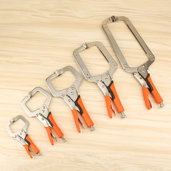 6/9/11/14/18 inch Multi-function Steel C Clamp High Quality Grip Locking Plier Woodworking Tools Clamps Clips Face Clamp
6/9/11/14/18 inch Multi-function Steel C Clamp High Quality Grip Locking Plier Woodworking Tools Clamps Clips Face Clamp