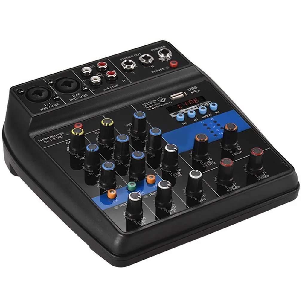 Small Professional Mixer Four-Way With With Effect Usb Interface Home K Song Portable 4-Channel Mixer
Small Professional Mixer Four-Way With With Effect Usb Interface Home K Song Portable 4-Channel Mixer