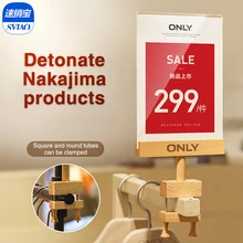 

sviao A5 clothing store promotion wooden display board A4 acrylic poster clip advertising photo Nakajima display board stand in