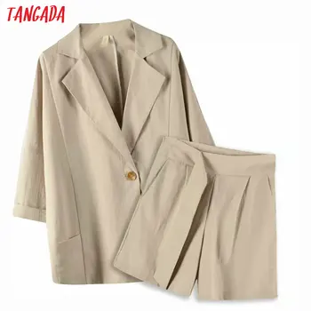 Tangada 2020 summer women khaki suit shorts set suit 2 piece set loose blazer and shorts high quality 8X02
Tangada 2020 summer women khaki suit shorts set suit 2 piece set loose blazer and shorts high quality 8X02