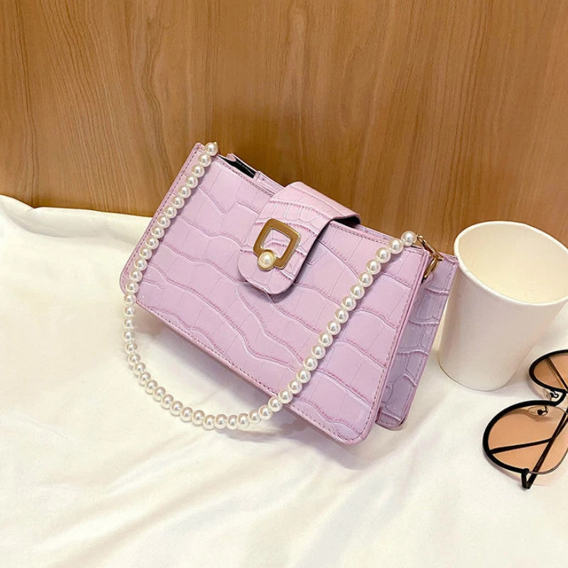 Stone Pattern Women Baguette Handbags Fashion Pearl Chain Ladies Mini Shoulder Bags Retro PU Leather Female Wallet Clutch Purse
Stone Pattern Women Baguette Handbags Fashion Pearl Chain Ladies Mini Shoulder Bags Retro PU Leather Female Wallet Clutch Purse