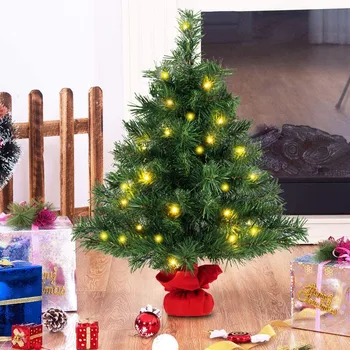 2 Ft Tabletop Fir Artifical LED Lights Christmas Tree Stable Red Cloth Bag Base High Quality PVC Home Office Decoration Tree
2 Ft Tabletop Fir Artifical LED Lights Christmas Tree Stable Red Cloth Bag Base High Quality PVC Home Office Decoration Tree