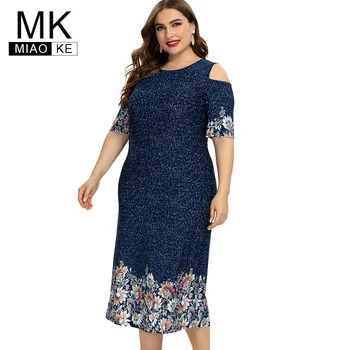 2020 Summer womens Plus Size Print Flower Off shoulder Dress fashion Ladies Chiffon party elegant dresses 4XL 5XL 6XL 
2020 Summer womens Plus Size Print Flower Off shoulder Dress fashion Ladies Chiffon party elegant dresses 4XL 5XL 6XL