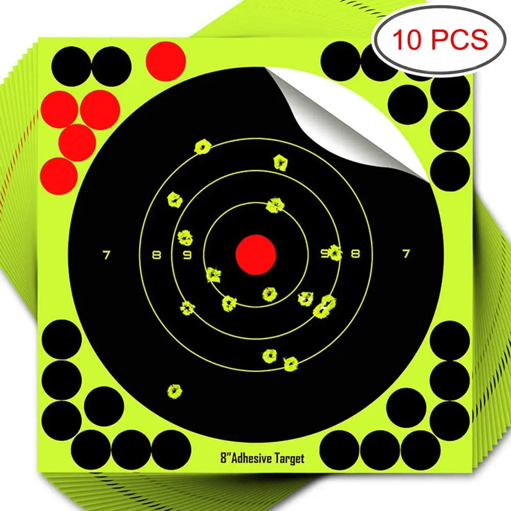 10Pcs Stickers Self-Adhesive Splatter Reactive Paper Targets for Archery Hunting Practice Training 8 Inch X 8 Inch
10Pcs Stickers Self-Adhesive Splatter Reactive Paper Targets for Archery Hunting Practice Training 8 Inch X 8 Inch