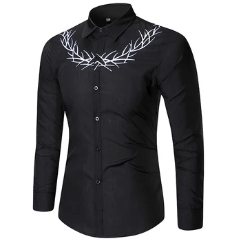 2019 new embroidery desgin cotton men shirt slim fit autumn men shirt long sleeve mens floral shirt 
2019 new embroidery desgin cotton men shirt slim fit autumn men shirt long sleeve mens floral shirt