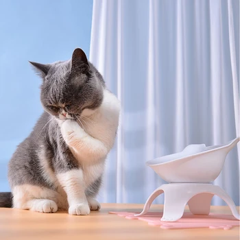 Cat Bowls Double Pet Bowls With Raised Stand Pet Food and Water Bowls For Cats Dogs Feeders Pet Products Non-slip Cat Round Bowl 
Cat Bowls Double Pet Bowls With Raised Stand Pet Food and Water Bowls For Cats Dogs Feeders Pet Products Non-slip Cat Round Bowl
