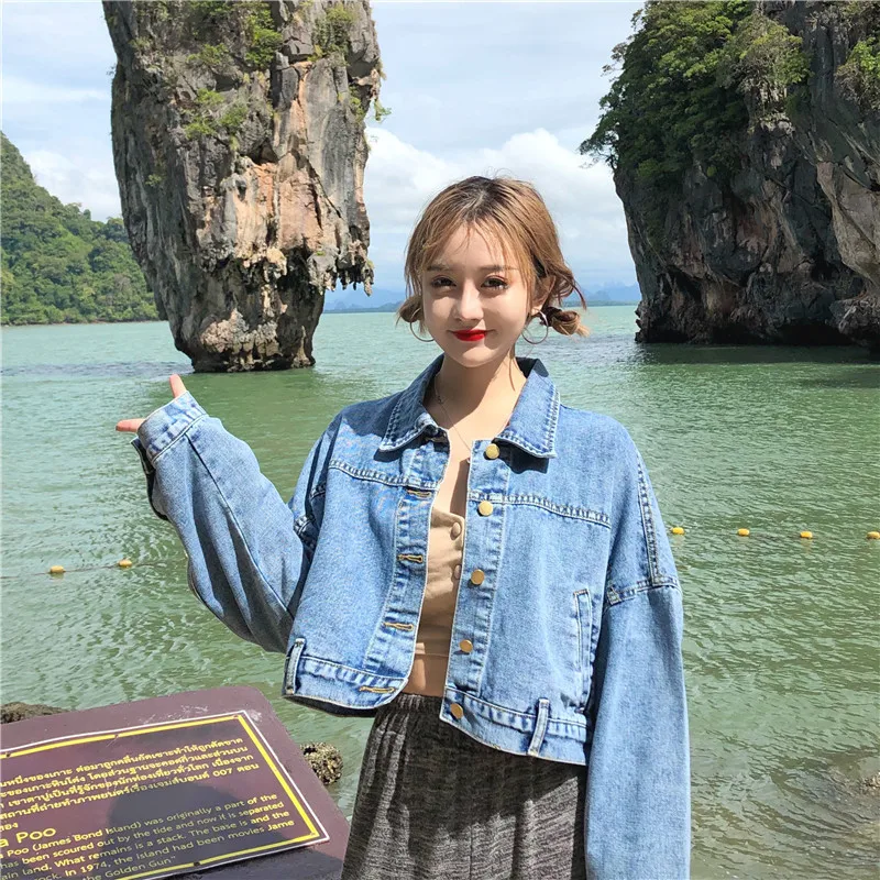 2019 New Style Short Jeans Coat Women's Loose-Fit Korean-style Students BF Versatile High-waisted Jacket Fashion
2019 New Style Short Jeans Coat Women's Loose-Fit Korean-style Students BF Versatile High-waisted Jacket Fashion