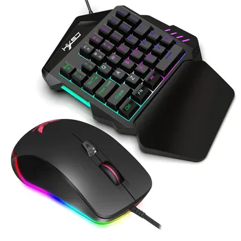 HXSJ V100+S600 Keyboard Mouse Set 35 Keys Mini USB Wired Keyboard+ Mouse Gift LED Color Backlight 6400 Dpi 35 Keys For Windows
HXSJ V100+S600 Keyboard Mouse Set 35 Keys Mini USB Wired Keyboard+ Mouse Gift LED Color Backlight 6400 Dpi 35 Keys For Windows