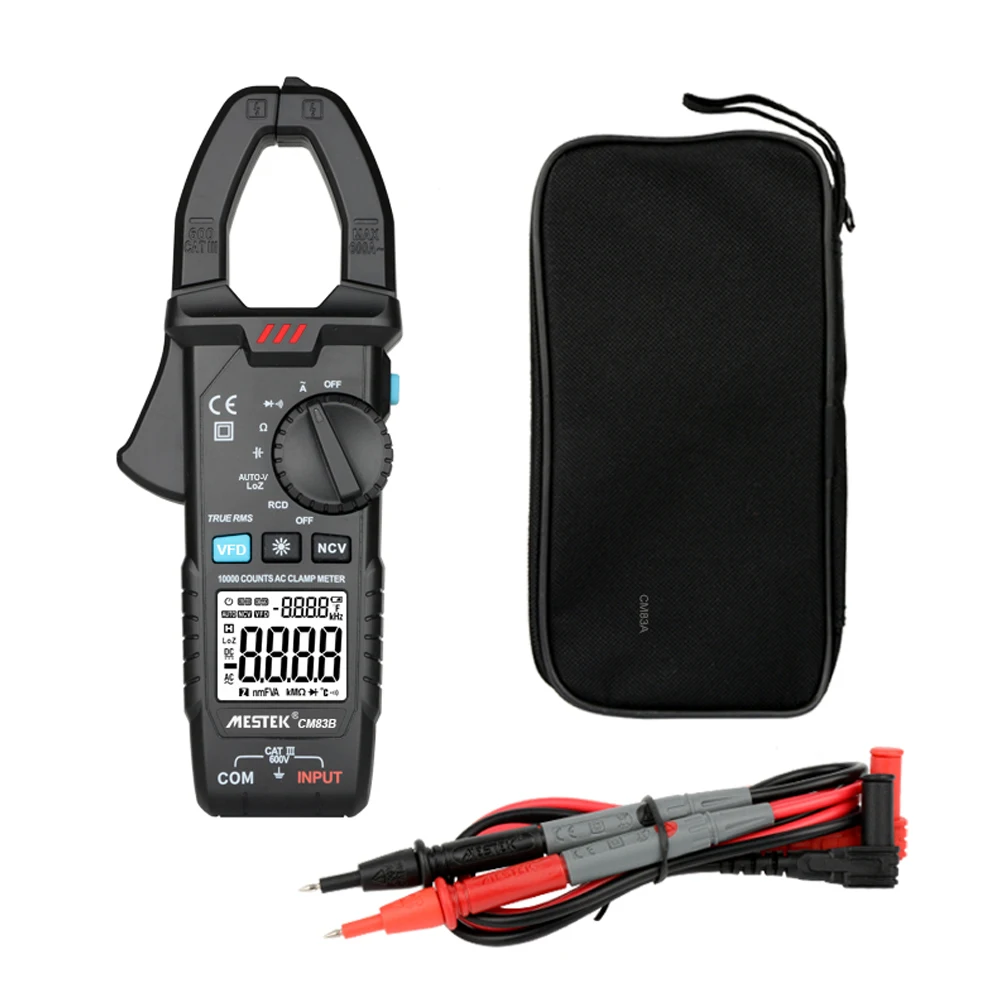 MESTEK Digital Clamp Meter 600A AC Current 600V AC/DC Voltage Capacitance Measurement Data Hold Backlight NCV Tester Multimeter
MESTEK Digital Clamp Meter 600A AC Current 600V AC/DC Voltage Capacitance Measurement Data Hold Backlight NCV Tester Multimeter