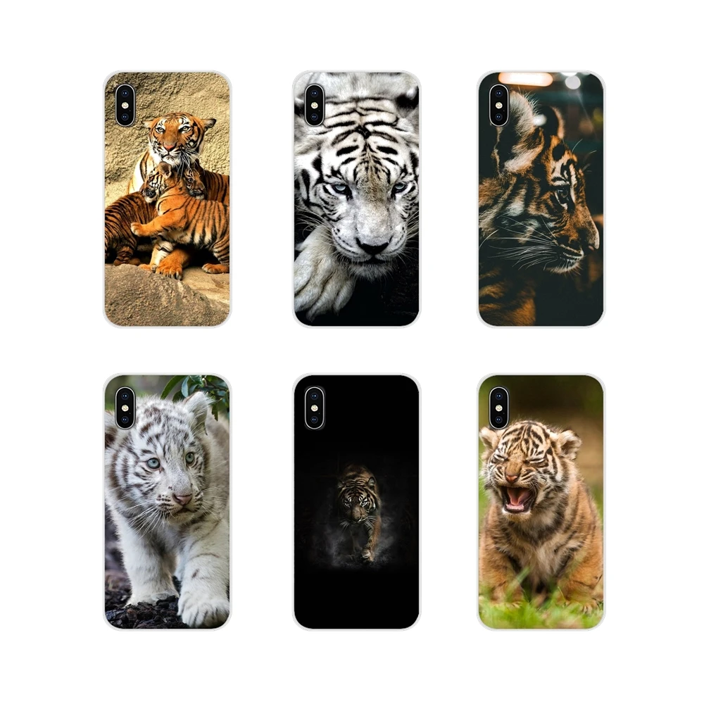 Фото For Apple iPhone X XR XS 11Pro MAX 4S 5S 5C SE 6S 7 8 Plus ipod touch 5 6 Accessories Phone Shell Covers animal tiger Cub | Мобильные