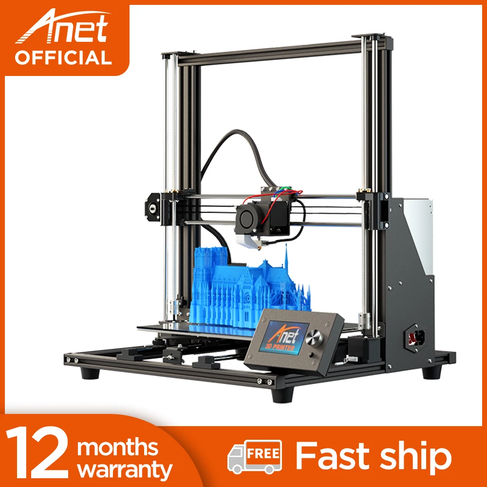 Набор для сборки 3D-принтера Anet A8 Plus большой размер основа под Марлин с открытым