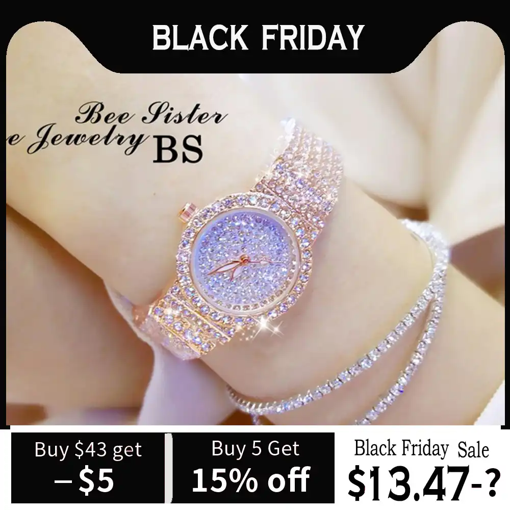 luxury watch rose gold diamond dress watches ladies stainless