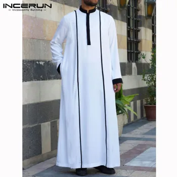 INCERUN Men Islamic Arabic Kaftan Robes Patchwork Long Sleeve Fashion Jubba Thobe Dubai Saudi Arabia Middle East Muslim Clothing
INCERUN Men Islamic Arabic Kaftan Robes Patchwork Long Sleeve Fashion Jubba Thobe Dubai Saudi Arabia Middle East Muslim Clothing