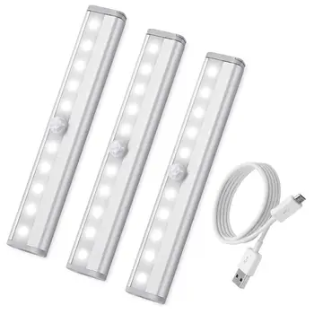 Motion Sensor Light Bar, 10 LED Rechargeable Sensor Wardrobe Light, Portable LED Closet Night Light with Stick-On Magnetic
Motion Sensor Light Bar, 10 LED Rechargeable Sensor Wardrobe Light, Portable LED Closet Night Light with Stick-On Magnetic