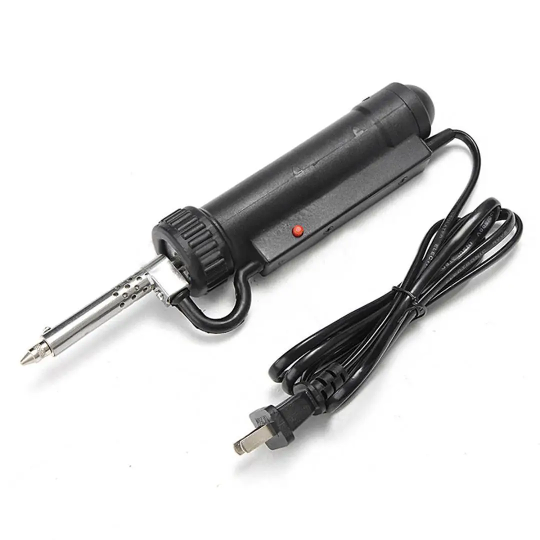 

Automatic electric tin sucker suction pump iron gun soldering chip repair tool to send nozzle EU plug 220V 30W