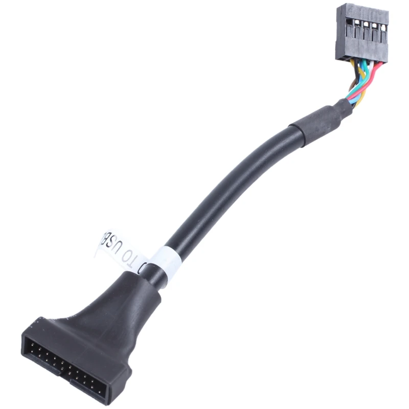 Фото Черный USB 2 0 9-контактный разъем-адаптер для кабеля 3 20 Pin | Электроника