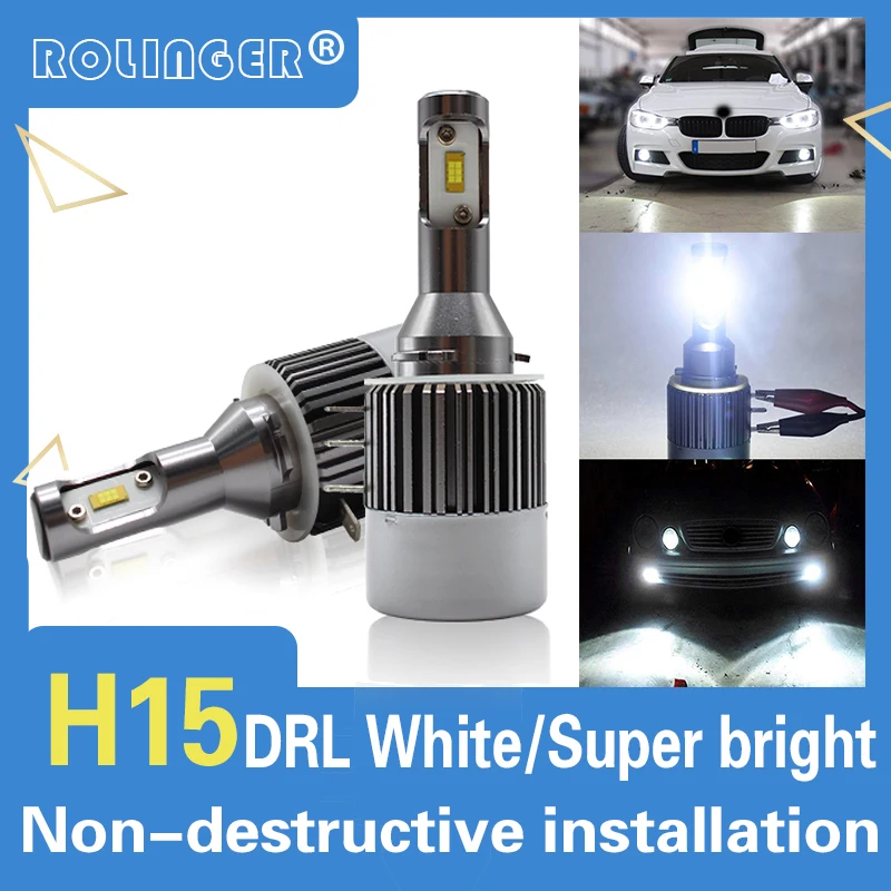 2PCS H15 LED Headlight Bulb 72W 6000K DRLs Canbus for Volkswagen Golf 6/7 Mercedes-Benz GLK GLA Audi Ford Geely Auto 12V White
2PCS H15 LED Headlight Bulb 72W 6000K DRLs Canbus for Volkswagen Golf 6/7 Mercedes-Benz GLK GLA Audi Ford Geely Auto 12V White