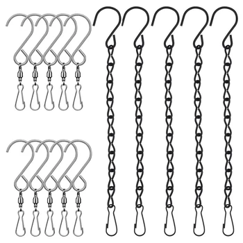 10Pcs Swivel Hooks Clips for Wind Spinners Wind Chimes 5Pcs Hanging Chains for Bird Feeders Billboard Chalkboard Planter
10Pcs Swivel Hooks Clips for Wind Spinners Wind Chimes 5Pcs Hanging Chains for Bird Feeders Billboard Chalkboard Planter