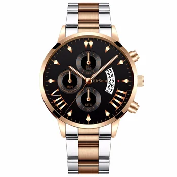 mens watches cross-border hot style Rome five calendar leisure watch men's gold band waterproof quartz watch gifts for men 
mens watches cross-border hot style Rome five calendar leisure watch men's gold band waterproof quartz watch gifts for men
