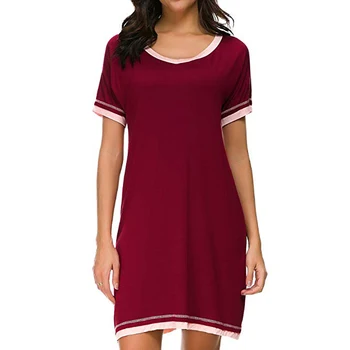 Women Sexy Sleepwear Cotton Breathable Soft Comfortable Solid Color Round Neck Short Sleeve Nightdress Lingerie Home Clothing
Women Sexy Sleepwear Cotton Breathable Soft Comfortable Solid Color Round Neck Short Sleeve Nightdress Lingerie Home Clothing