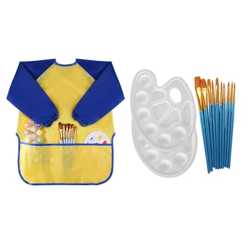 2 Set Accessories: 1 Set Kids Toddler Waterproof Play Apron Art Smock & 1 Set Round Pointed Tip Nylon Hair Brush Set
2 Set Accessories: 1 Set Kids Toddler Waterproof Play Apron Art Smock & 1 Set Round Pointed Tip Nylon Hair Brush Set