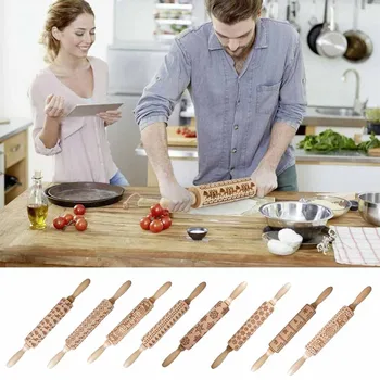 Christmas Rolling Pin Laser Wooden Christmas Embossing Rolling Pin Dough Stick Baking Pastry Tool New Year Christmas Decor #LC
Christmas Rolling Pin Laser Wooden Christmas Embossing Rolling Pin Dough Stick Baking Pastry Tool New Year Christmas Decor #LC