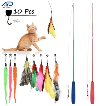10Pcs/Set Cat Interactive Toy Replacement Cat Feather Toy Set With Bell Retractable Interactive Stick for Cats Pet Supplies
10Pcs/Set Cat Interactive Toy Replacement Cat Feather Toy Set With Bell Retractable Interactive Stick for Cats Pet Supplies