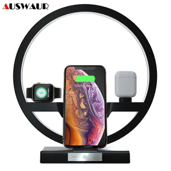 3 IN 1 QI Fast Wireless Charger Dock for iPhone 11 Pro Max Apple Watch iWatch 1 2 3 4 5 Airpods Charger Holder LED Lamp 30W
3 IN 1 QI Fast Wireless Charger Dock for iPhone 11 Pro Max Apple Watch iWatch 1 2 3 4 5 Airpods Charger Holder LED Lamp 30W