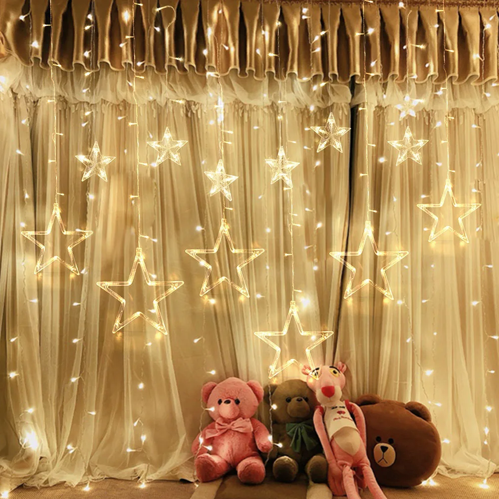 Star String Lights Curtain 3.5M 96 Leds EU 220V Fairy Lights Christmas for New Year Lights Wedding Party Decoration Fashion Love
Star String Lights Curtain 3.5M 96 Leds EU 220V Fairy Lights Christmas for New Year Lights Wedding Party Decoration Fashion Love