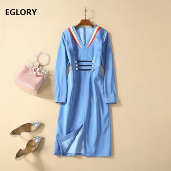 2020 Spring Fashion Bodycon Dress High Quaity Women Sexy V-Neck Cute Rainbow Color Metal Buttons Long Sleeve Blue Dress Ladies
2020 Spring Fashion Bodycon Dress High Quaity Women Sexy V-Neck Cute Rainbow Color Metal Buttons Long Sleeve Blue Dress Ladies