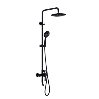Bathroom Matte Black Shower Faucet Set System Shower Faucets Set Single Handle Double Control Round ABS ShowerHead Brass Shower
Bathroom Matte Black Shower Faucet Set System Shower Faucets Set Single Handle Double Control Round ABS ShowerHead Brass Shower