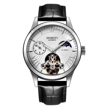 Debert 40mm Watch Men Top Luxury Brand Fashion Sport Moon Phase Watch Automatic Mechanical Wristwatch Men Leather Strap
Debert 40mm Watch Men Top Luxury Brand Fashion Sport Moon Phase Watch Automatic Mechanical Wristwatch Men Leather Strap