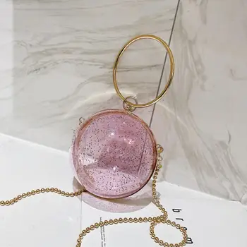 Transparent Round Totes With Metal Handle 2020 Summer New High quality PVC Women's Designer Handbag Chain Shoulder Messenger Bag
Transparent Round Totes With Metal Handle 2020 Summer New High quality PVC Women's Designer Handbag Chain Shoulder Messenger Bag