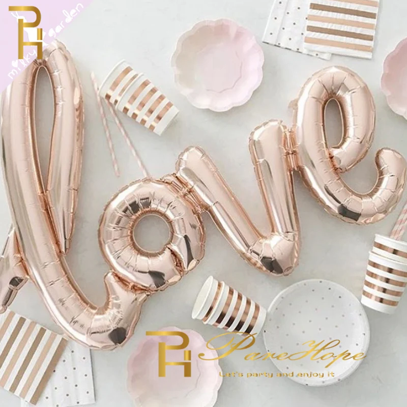 Rose Gold Happy Birthday Balloons Love Letter Foil Balloon Set Valentine's Day Wedding Party Decoration Ballon Photo Booth Props
Rose Gold Happy Birthday Balloons Love Letter Foil Balloon Set Valentine's Day Wedding Party Decoration Ballon Photo Booth Props