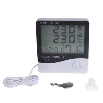 Digital LCD Temperature Humidity Meter Clock Electronic Thermometer Hygrometer L69A
Digital LCD Temperature Humidity Meter Clock Electronic Thermometer Hygrometer L69A