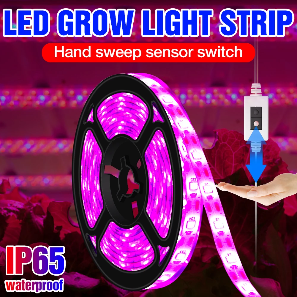 Hand Sweep Switch Phyto Light LED Full Spectrum Flower Plant Grow Lamp Strip 1M 2M 3M Seedling Fito Lamp USB Hydroponics Lampara
Hand Sweep Switch Phyto Light LED Full Spectrum Flower Plant Grow Lamp Strip 1M 2M 3M Seedling Fito Lamp USB Hydroponics Lampara
