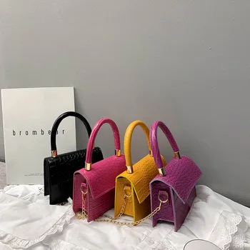 2020 New Crocodile Pattern Korean Style Fashion Crossbody Bag Young Lady Portable Small Square Bag Essential Mini Bag
2020 New Crocodile Pattern Korean Style Fashion Crossbody Bag Young Lady Portable Small Square Bag Essential Mini Bag