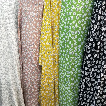 Leaf Chiffon Polyester Chiffon Dress Fabric Crepe Fabric Printed Chiffon 1 Yard 
Leaf Chiffon Polyester Chiffon Dress Fabric Crepe Fabric Printed Chiffon 1 Yard