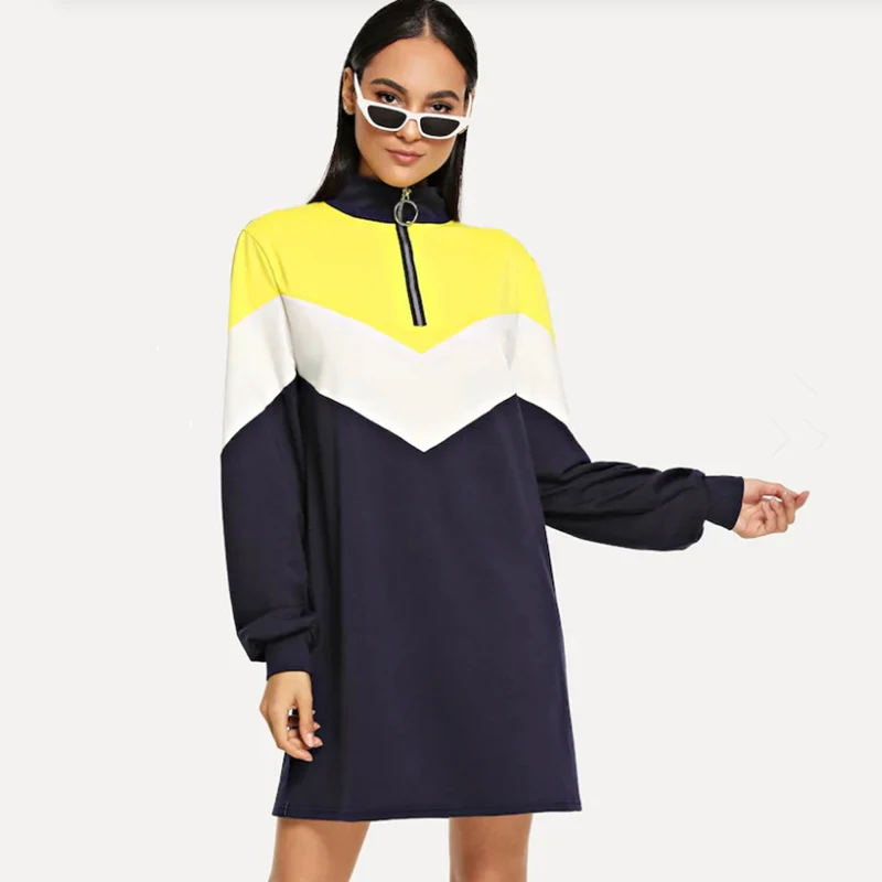 CHRLEISURE Stripe Splicing Trendy Long Hoodies Zipper Collar Loose Sweatshirt Women Autumn Women's Jacket Autumn Women's Coat
CHRLEISURE Stripe Splicing Trendy Long Hoodies Zipper Collar Loose Sweatshirt Women Autumn Women's Jacket Autumn Women's Coat